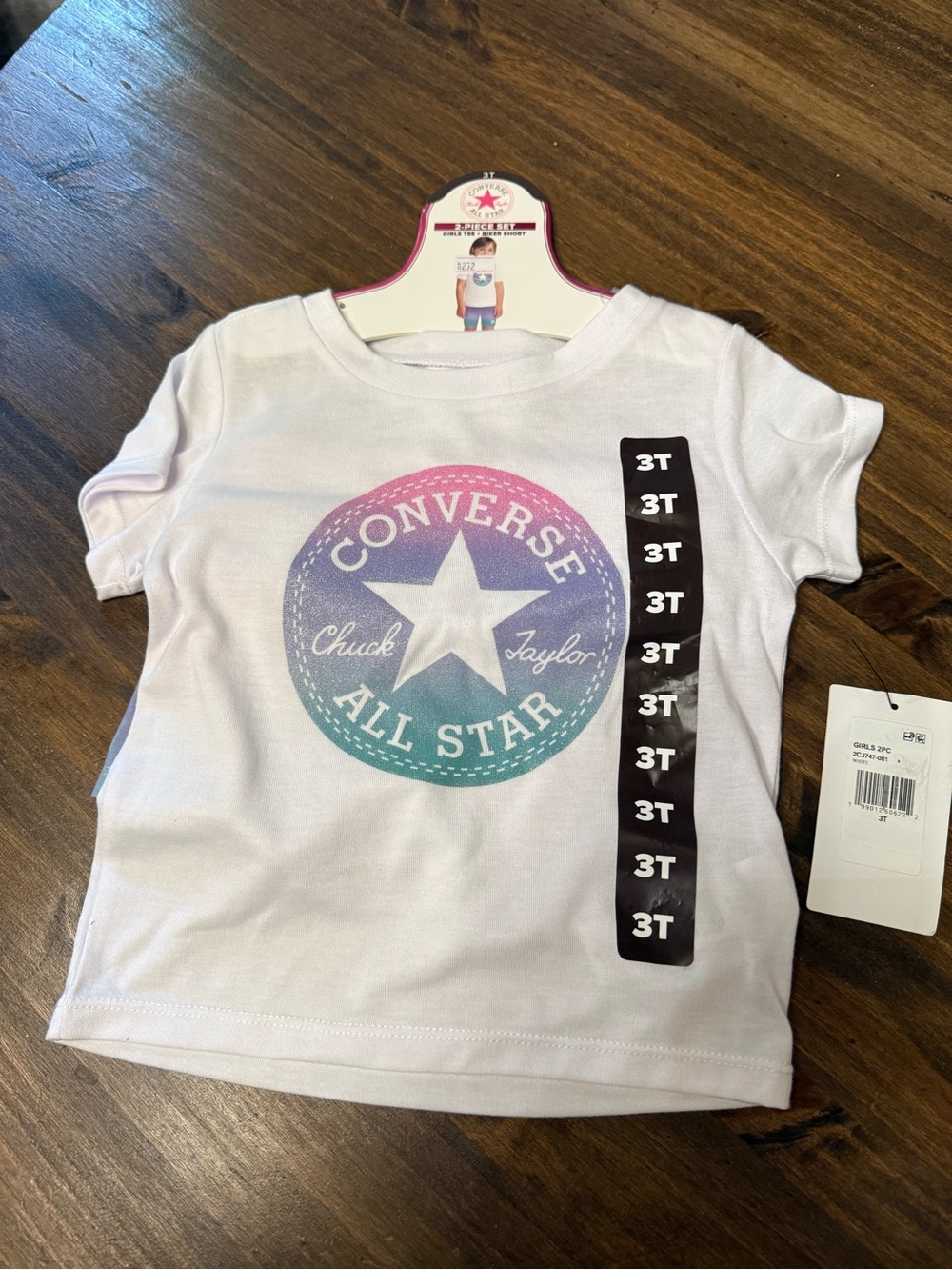 Converse outfit with Pastel Gradient All Star Logo - 3T